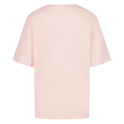 T-Shirt - Roxy rose pâle en coton, style basique à manches courtes, vue de dos, pour adulte.