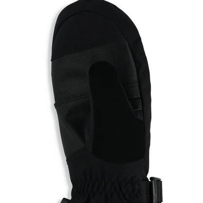 Mitaines D'hiver Finn - Spyder noires en tissu extensible et renfort synthétique, détail paume, vue de dessus