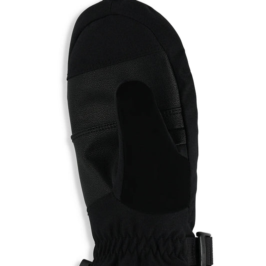 Mitaines D'hiver Finn - Spyder noires en tissu extensible et renfort synthétique, détail paume, vue de dessus