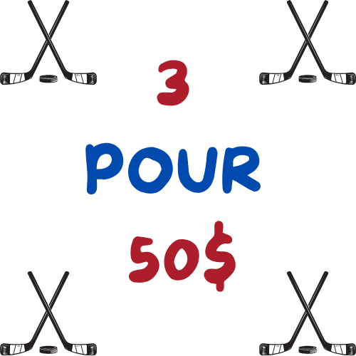 T-Shirt Adulte - Hutson blanc avec motifs hockey, style décontracté pour garçon, vue de face sur fond blanc