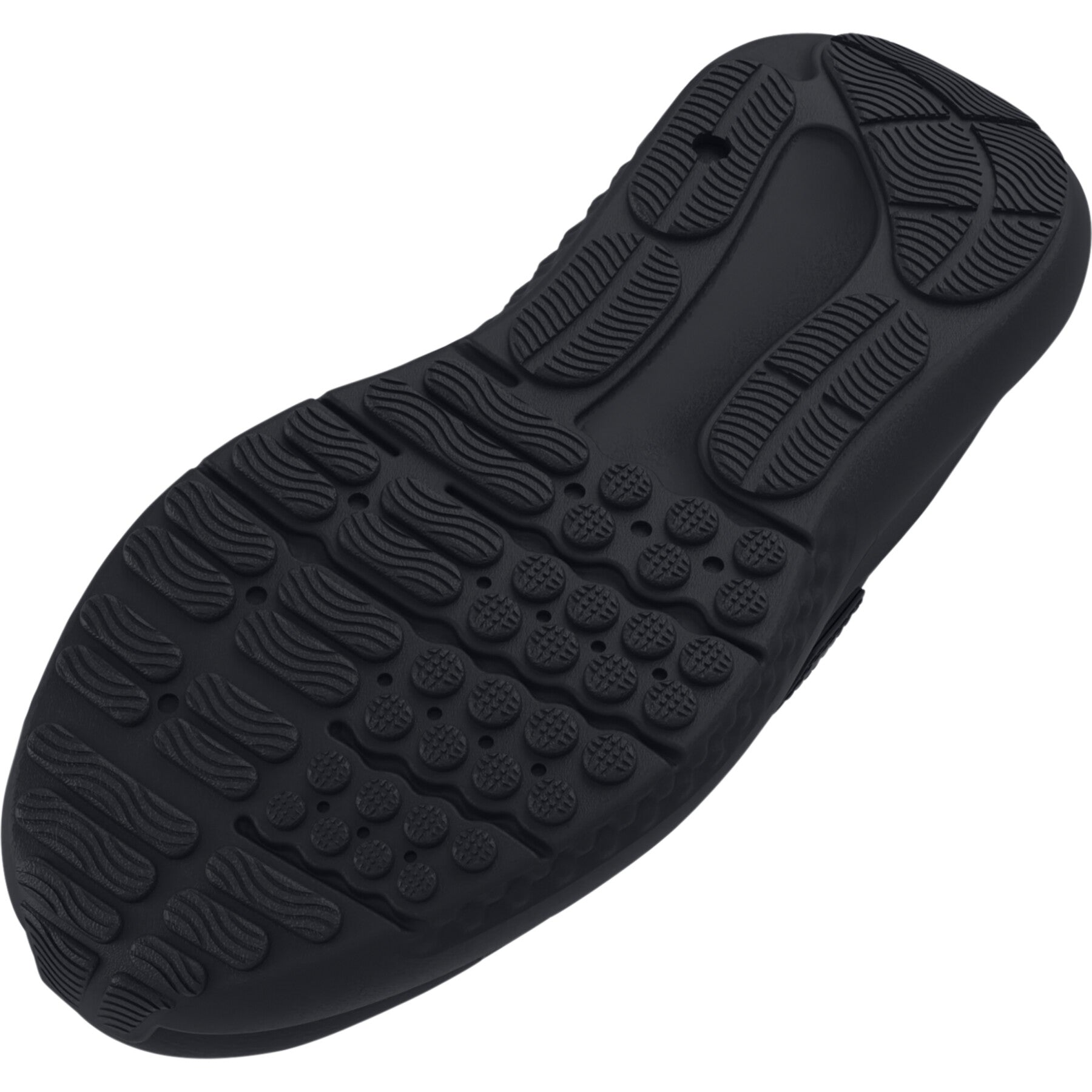 Espadrilles UA Surge 4 AC - Under Armour vue de dessous en caoutchouc noir avec semelle antidérapante pour adulte.