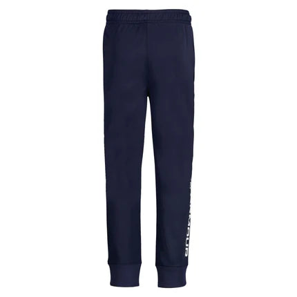 Pantalon - Under Armour bleu marine en polyester, style sport avec taille élastique, pour garçon, vue de face.