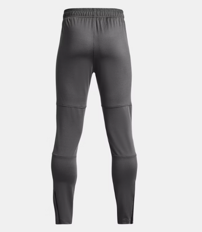 Pantalon Challenger - Under Armour gris foncé en tissu extensible, coupe slim pour garçon, vue de dos