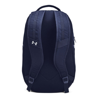 Sac à dos - Under Armour bleu marine en polyester étanche avec bretelles rembourrées, vue de dos.