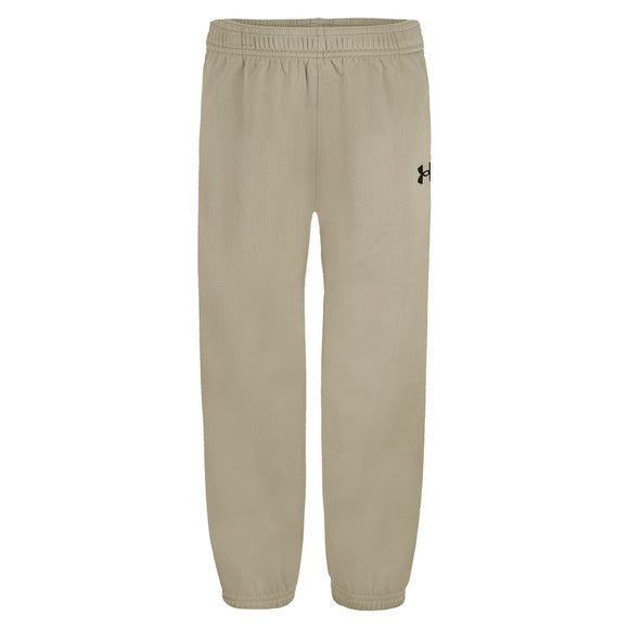 Pantalon - Under Armour beige clair en tissu léger, style jogging avec taille et bas élastiqués, vue de face.