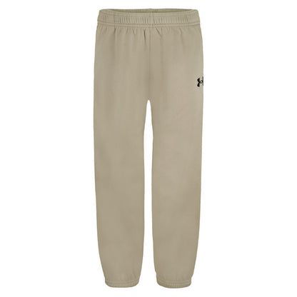 Pantalon - Under Armour beige clair en tissu léger, style jogging avec taille et bas élastiqués, vue de face.