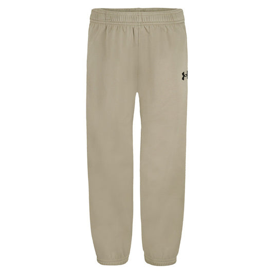 Pantalon - Under Armour beige clair en tissu léger, style jogging avec taille et bas élastiqués, vue de face.
