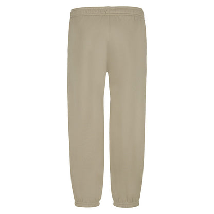 Pantalon - Under Armour beige en tissu doux avec taille et chevilles élastiquées, coupe droite, vue de dos.