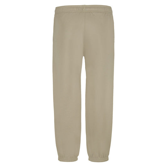 Pantalon - Under Armour beige en tissu doux avec taille et chevilles élastiquées, coupe droite, vue de dos.