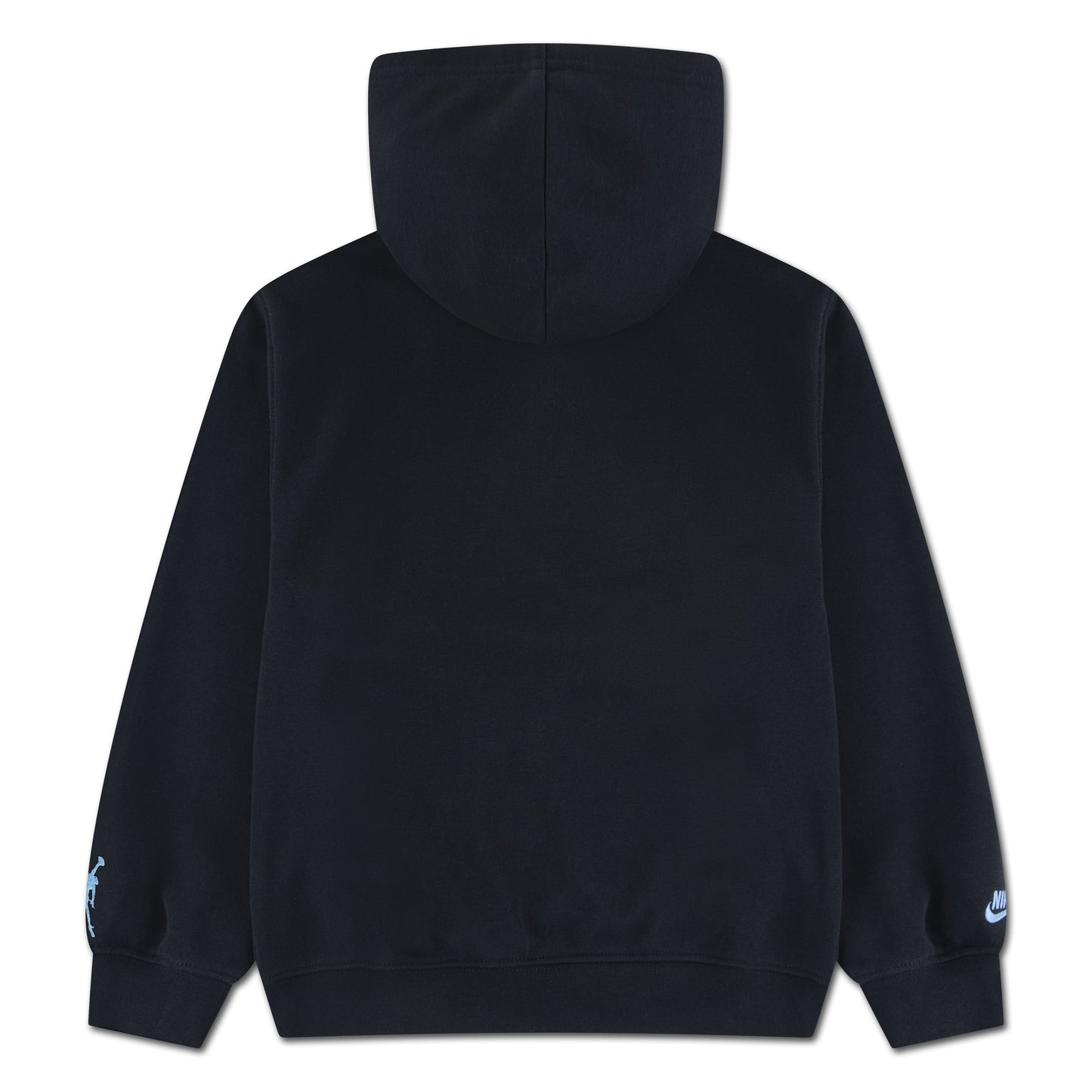 Hoodie - Jordan noir en coton polyester, style classique à capuche, vue de dos, taille adulte homme ou femme.