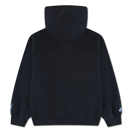 Hoodie - Jordan noir en coton polyester, style classique à capuche, vue de dos, taille adulte homme ou femme.