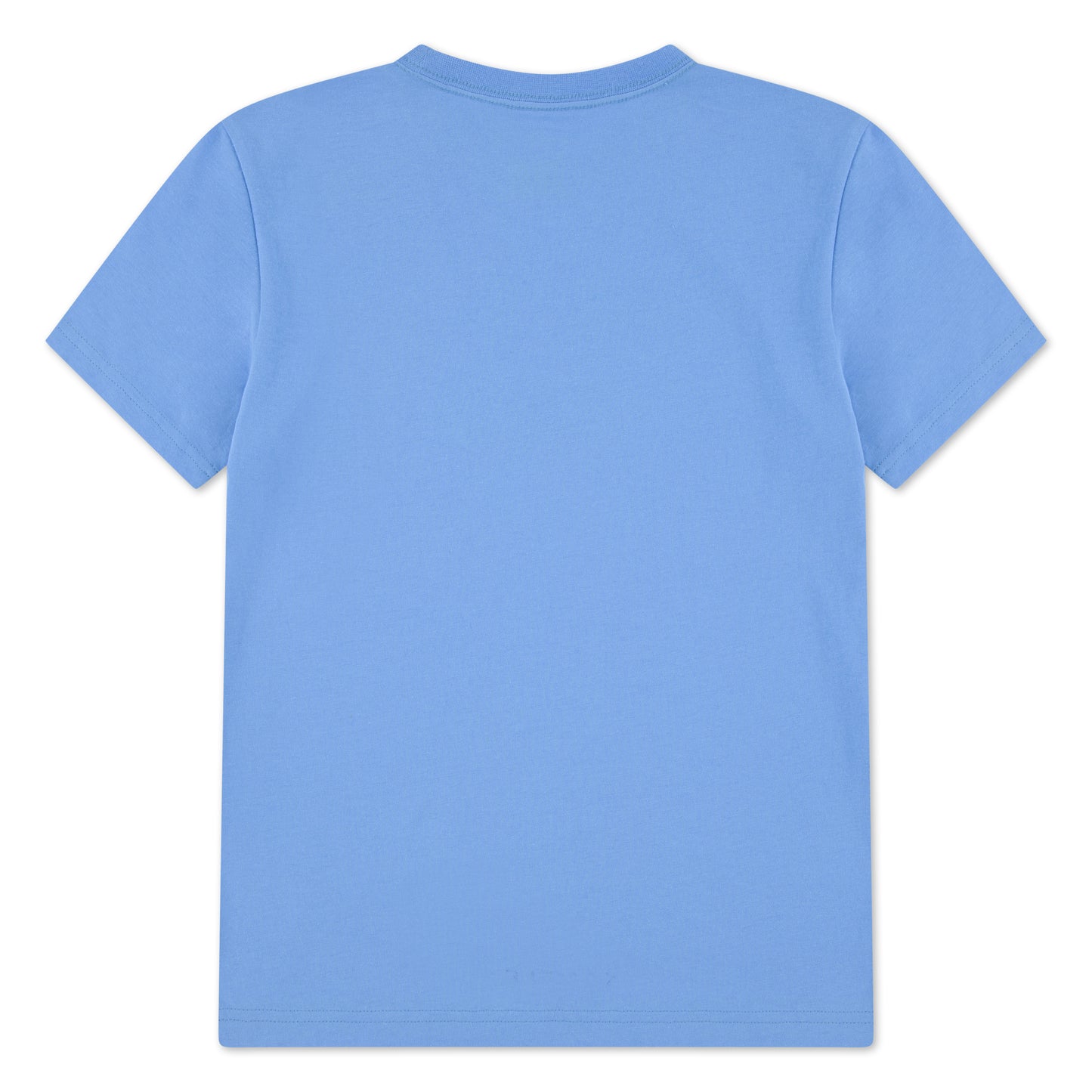 T-Shirt - Jordan bleu ciel en coton pour enfant, vue de dos, manches courtes et col rond classique.
