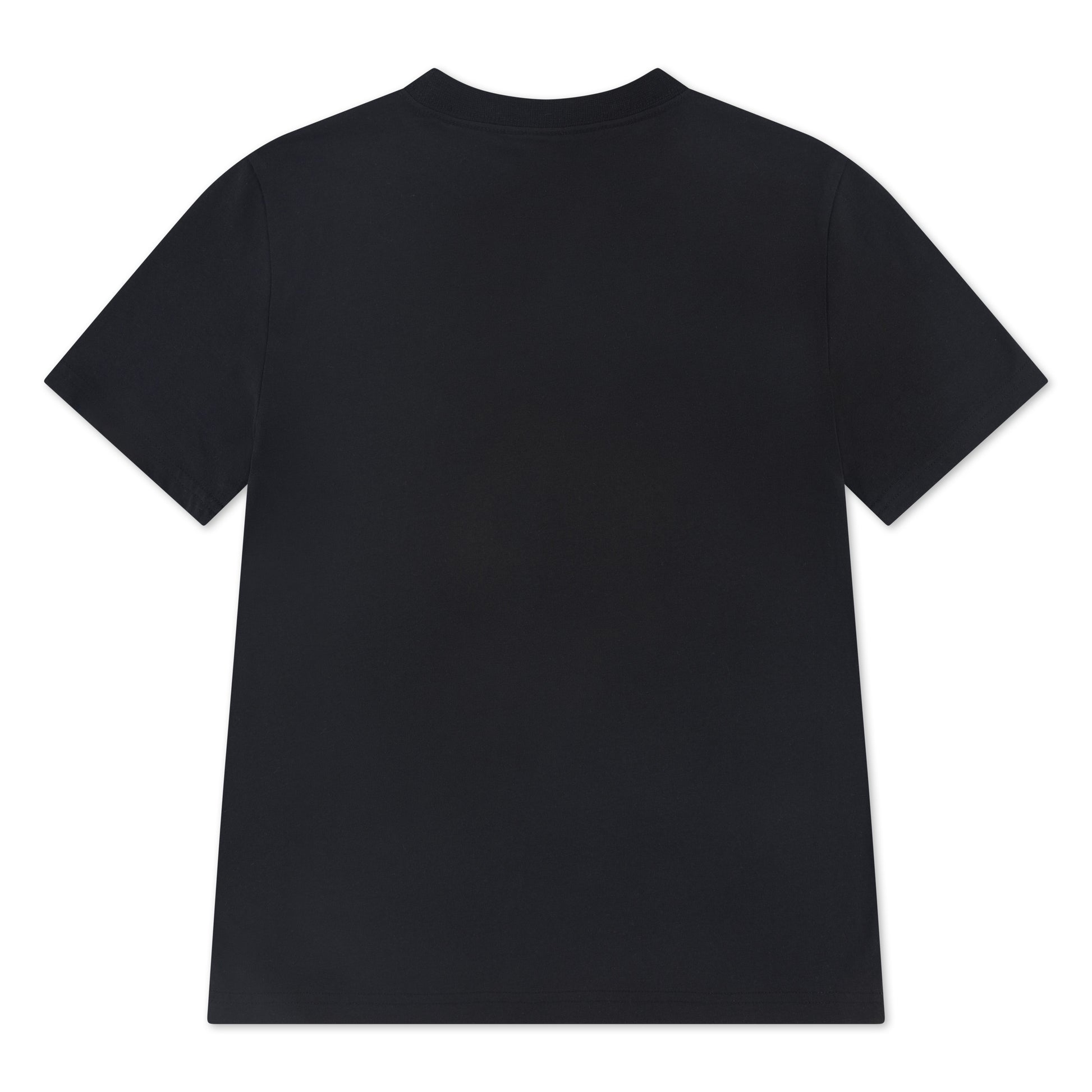 T-Shirt - Jordan noir uni en coton, style basique à manches courtes, vue de dos, pour enfant.