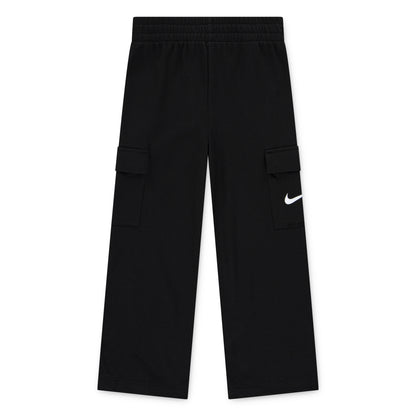 Pantalon Cargo - Nike noir avec poches cargo larges et logo swoosh, vue produit galerie 1, format carré 3000x3000.