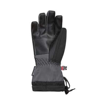 Gants d'hiver The Original - Kombi gris et noir en textile et matière antidérapante, style isolant, vue de paume, pour adulte.
