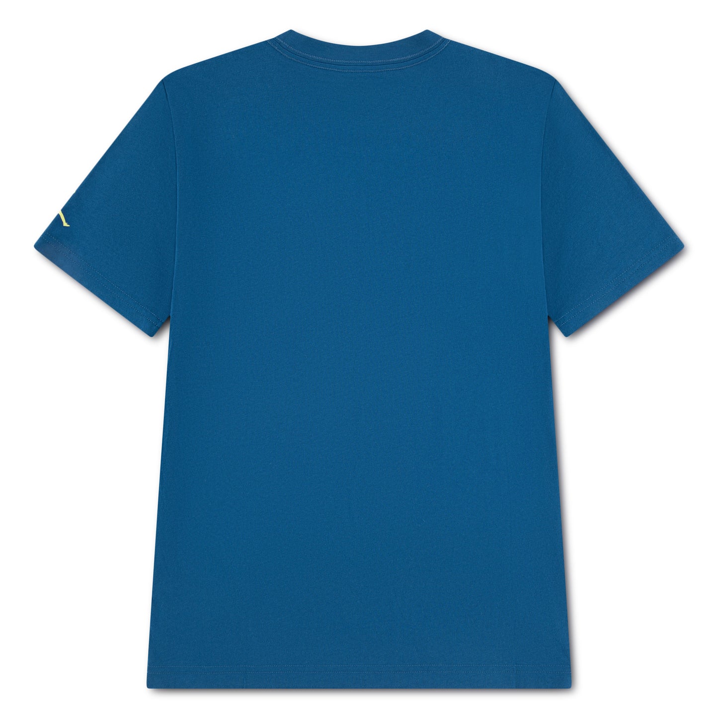 T-Shirt - Jordan bleu uni en coton, coupe droite, vue de dos, pour enfant ou adulte