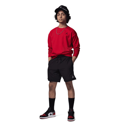 Short - Jordan noir en polyester et elasthane taille ajustable avec cordon porté par adolescent vue de face