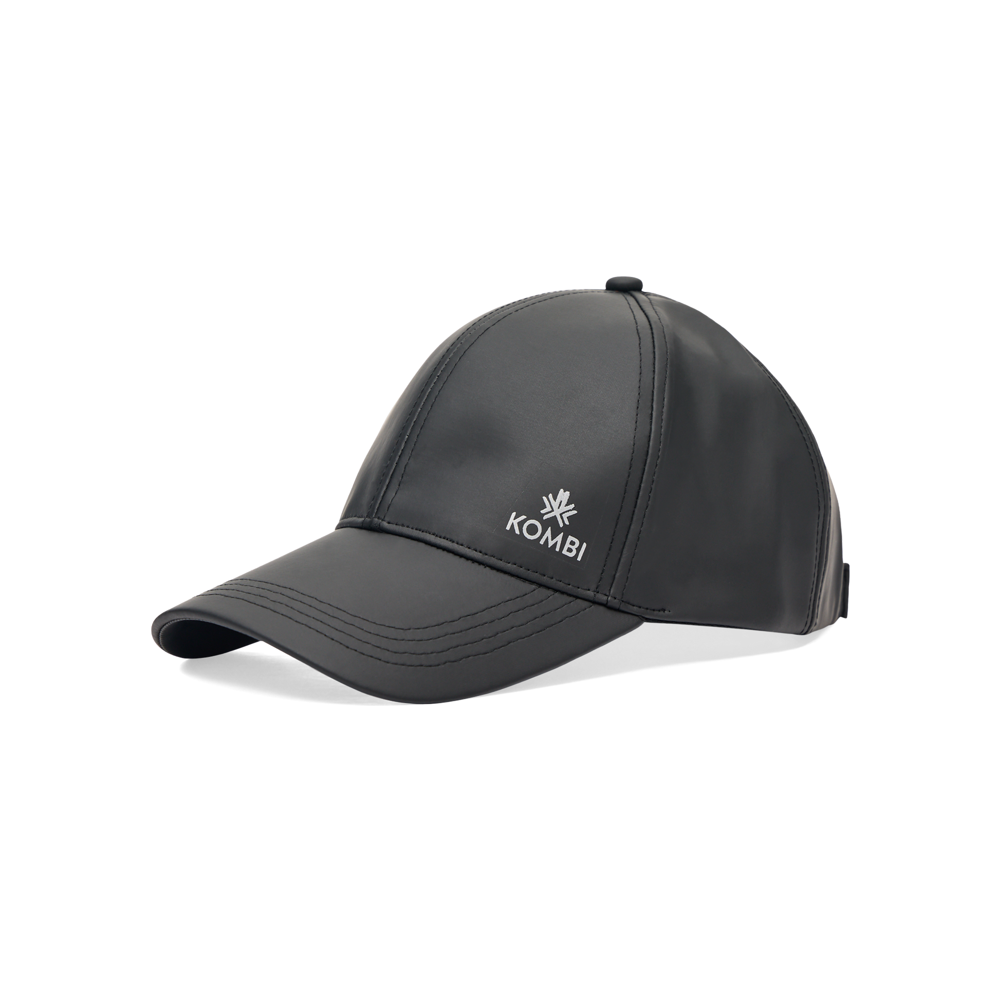 Casquette - Kombi noire imperméable ajustable en textile, vue de trois-quarts face, dimensions 2000x2000, galerie 1