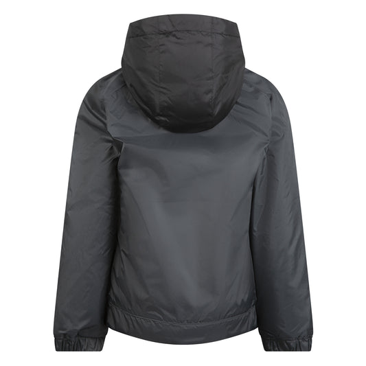 Manteau Mi-Saison Sportswear Fleece Lined Windbreaker - Nike noir à capuche doublé polaire vue de dos