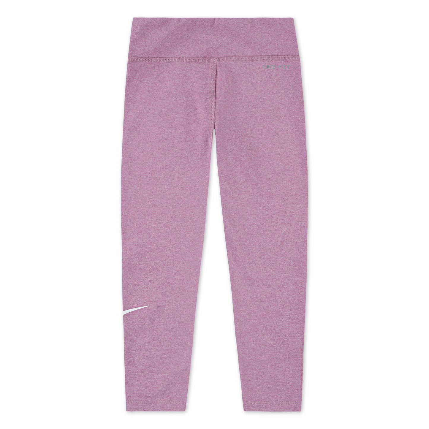 Legging - Nike rose chiné à taille haute et coupe ajustée vue de face à plat