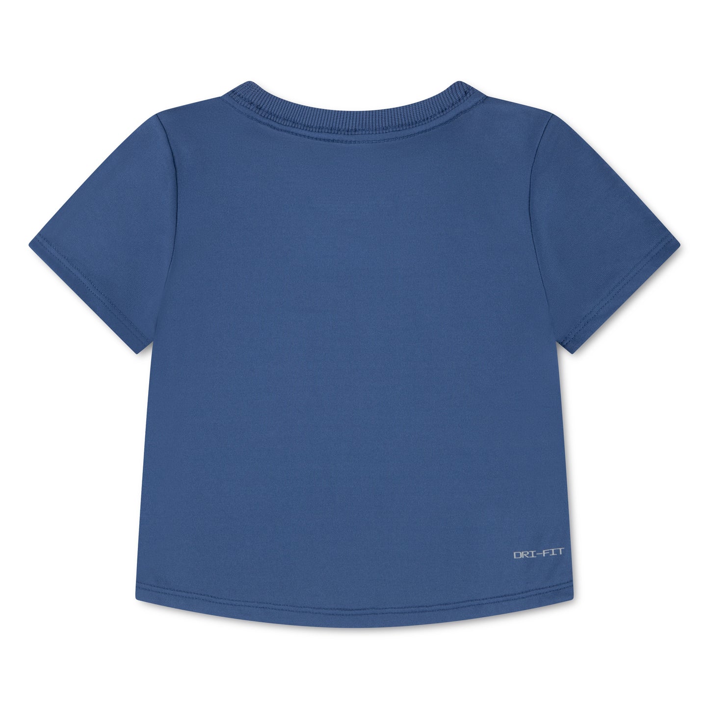 T-Shirt - Nike bleu marine en polyester pour fille, coupe fillette, vue de dos avec détail logo Dri-FIT