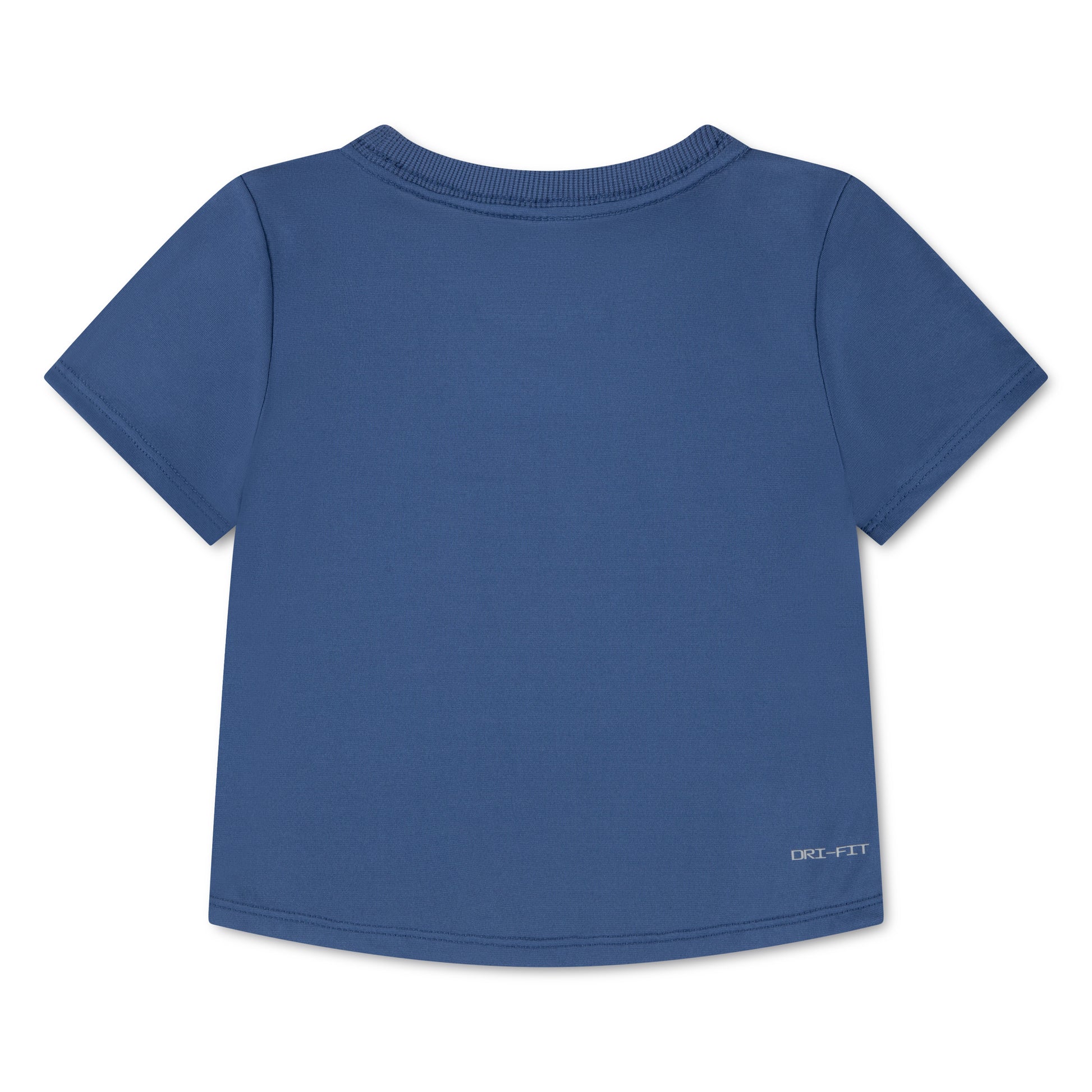 T-Shirt - Nike bleu marine en polyester pour fille, coupe fillette, vue de dos avec détail logo Dri-FIT