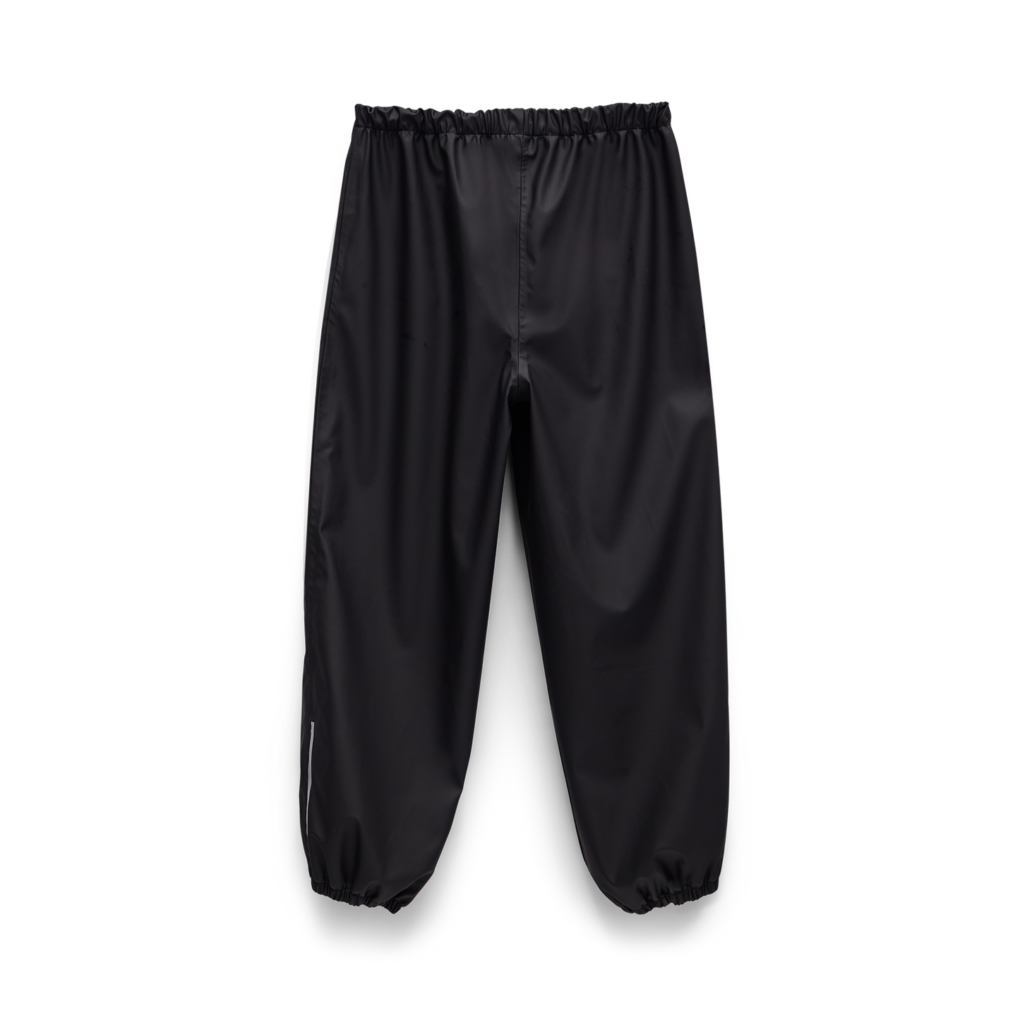 Pantalon de pluie - Kombi noir imperméable enfant, coupe droite, taille élastique, vue de face, dimensions carrées 2000x2000