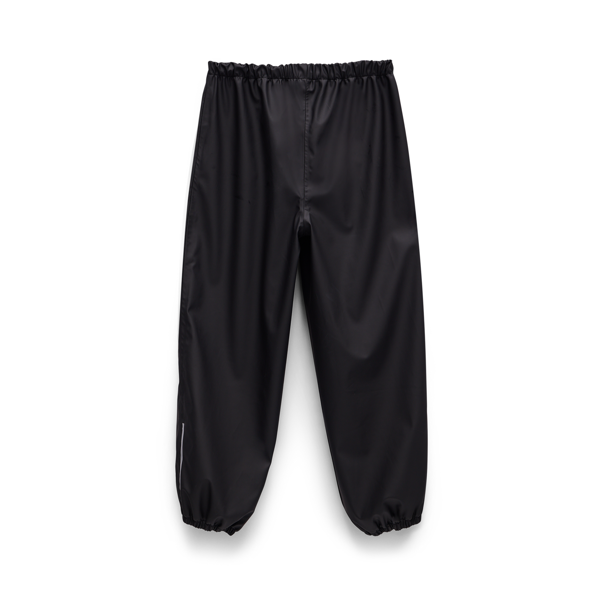Pantalon de pluie - Kombi noir imperméable enfant, coupe droite, taille élastique, vue de face, dimensions carrées 2000x2000