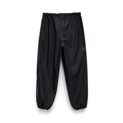 Pantalon de pluie - Kombi noir imperméable enfant, coupe droite, taille élastique, vue de face, dimensions carrées 2000x2000