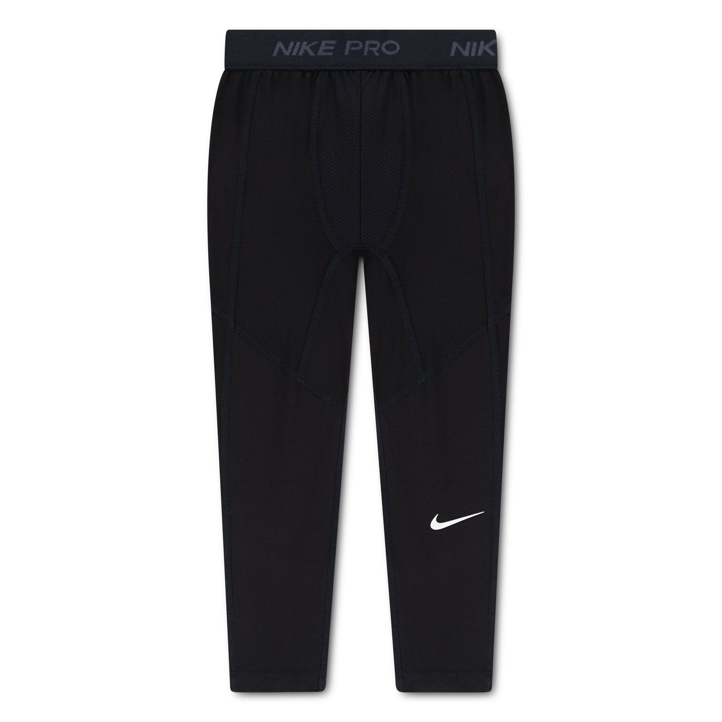 Legging Nike Pro DRI-FIT Tights - Nike noir à coupe ajustée avec coutures techniques et logo blanc vue de face