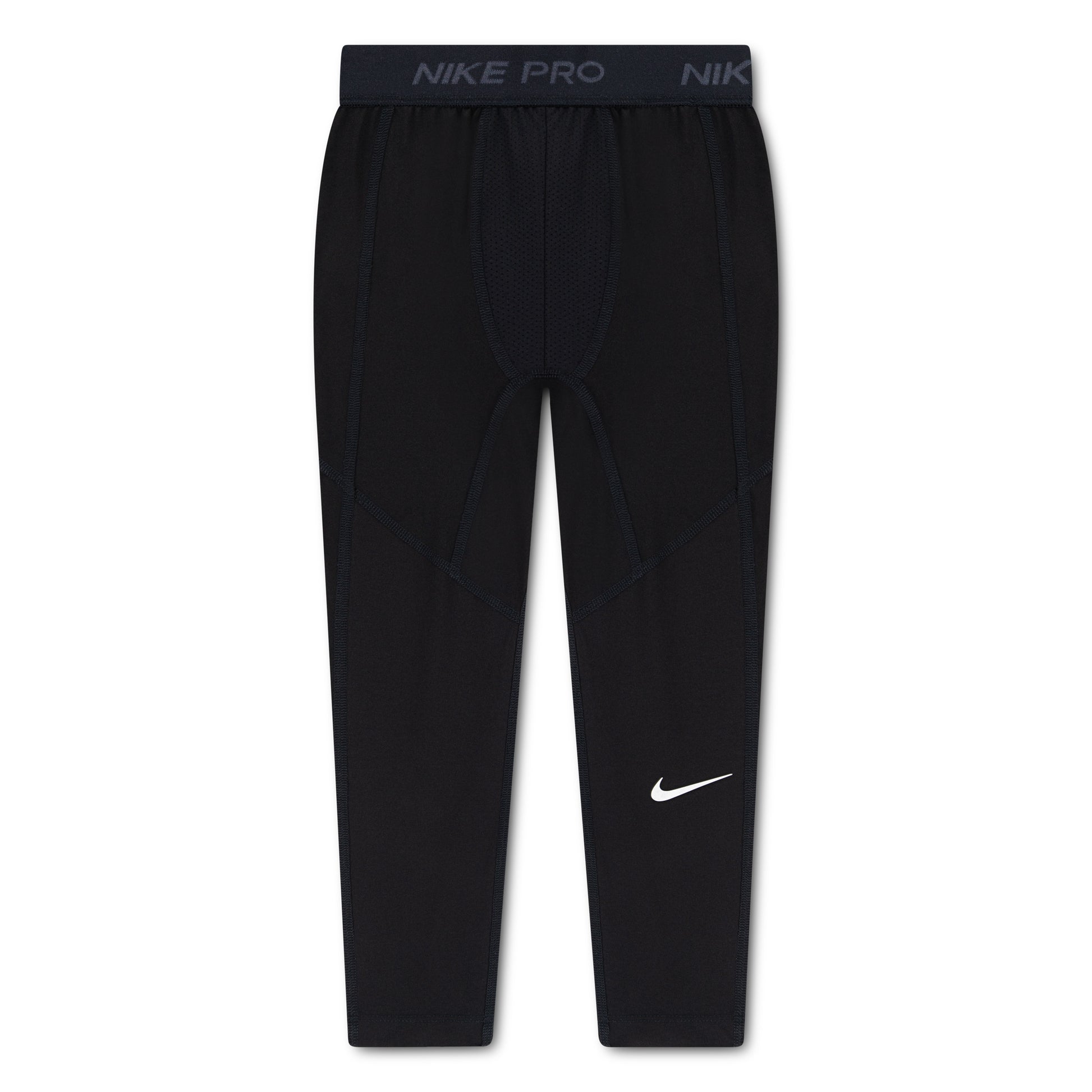 Legging Nike Pro DRI-FIT Tights - Nike noir à coupe ajustée avec coutures techniques et logo blanc vue de face