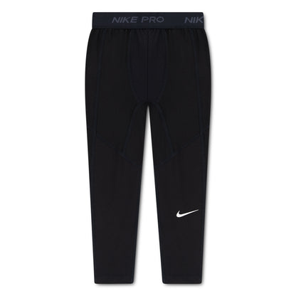 Legging Nike Pro DRI-FIT Tights - Nike noir à coupe ajustée avec coutures techniques et logo blanc vue de face