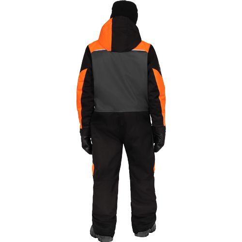 Habit de neige 1 pièce - FXR noir et orange pour enfant vue de dos
