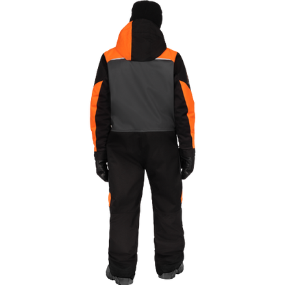 Habit de neige 1 pièce - FXR noir et orange pour enfant vue de dos
