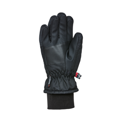 Gants d'hiver - Kombi The Peak noirs en textile avec paume texturée et manchette isolante vue de face