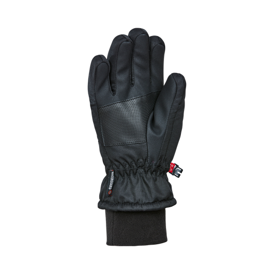 Gants d'hiver - Kombi The Peak noirs en textile avec paume texturée et manchette isolante vue de face
