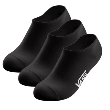 3 Paires de bas - Vans noirs avec logo blanc en coton, style invisibles, pour enfant, vue de côté