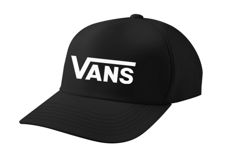 Casquette - Vans noire avec logo blanc, style ajustable à l'arrière, vue de profil avant pour enfant