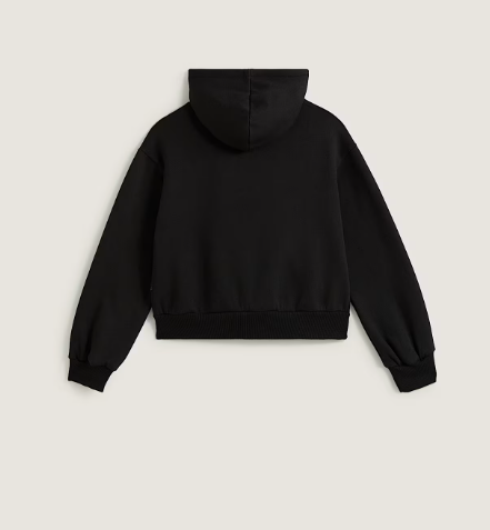 Veste - Vans noire en coton et polyester pour fille avec capuche, manches longues, vue de dos.