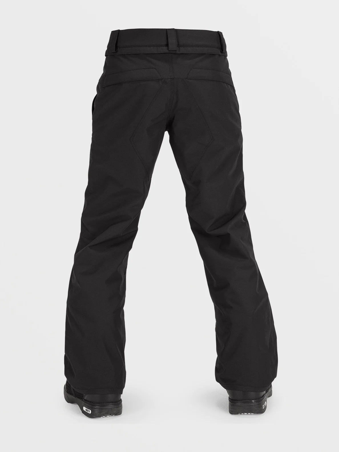 Pantalon de neige - Volcom noir pour fille, coupe décontractée, vue de dos, tissu technique imperméable et isolant