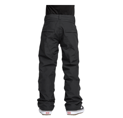 Pantalon de neige Freakin Chino - Volcom noir en tissu résistant, style coupe droite, pour garçon, vue de dos