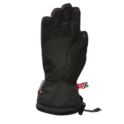 Gants d'hiver - Kombi Yolo noir pour adulte, vue de dos montrant membranes et paume résistante en suède synthétique.