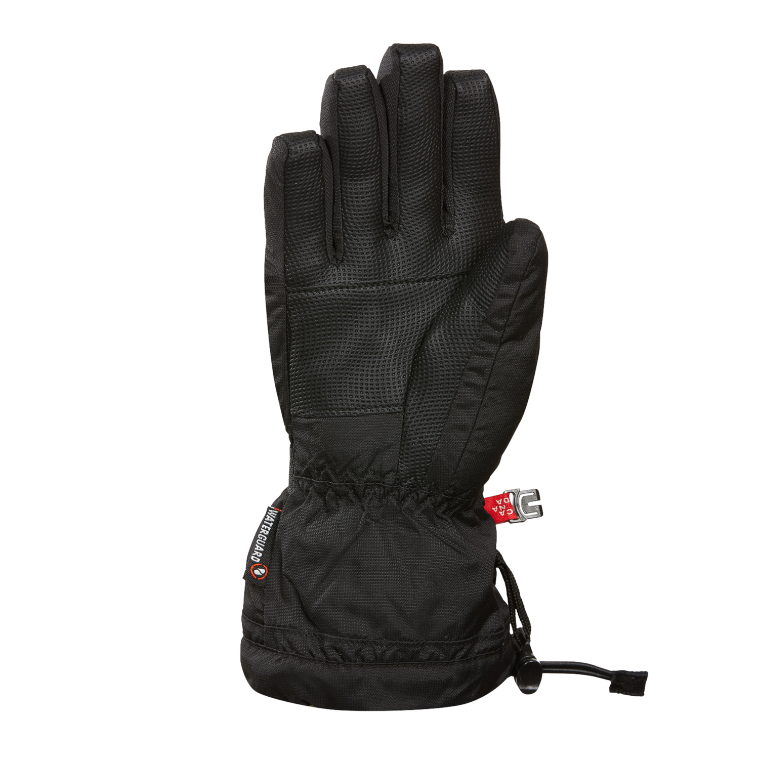 Gants d'hiver - Kombi The Original noirs en textile et paume cuir synthétique, style utilitaire, vue de face, adulte homme.