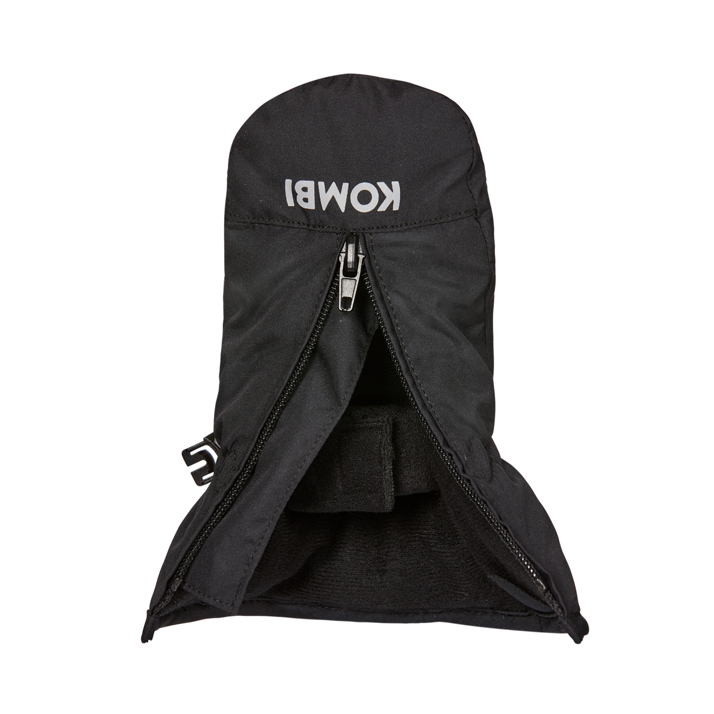 Mitaines d'hiver - Kombi Adorable noires en polyester léger et membrane imperméable, vue intérieure avec fermeture éclair ouverte, enfant
