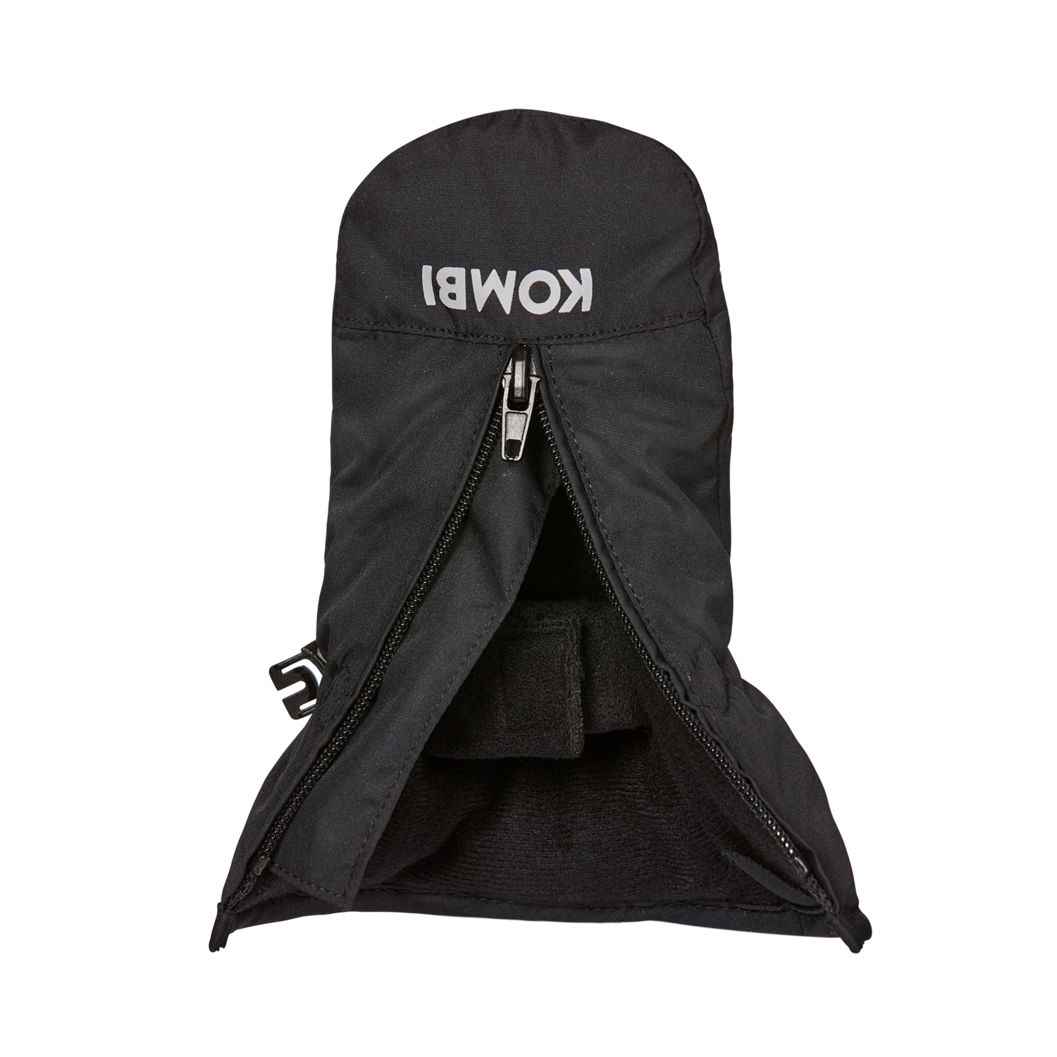Mitaines d'hiver - Kombi Adorable noires en polyester léger et membrane imperméable, vue intérieure avec fermeture éclair ouverte, enfant