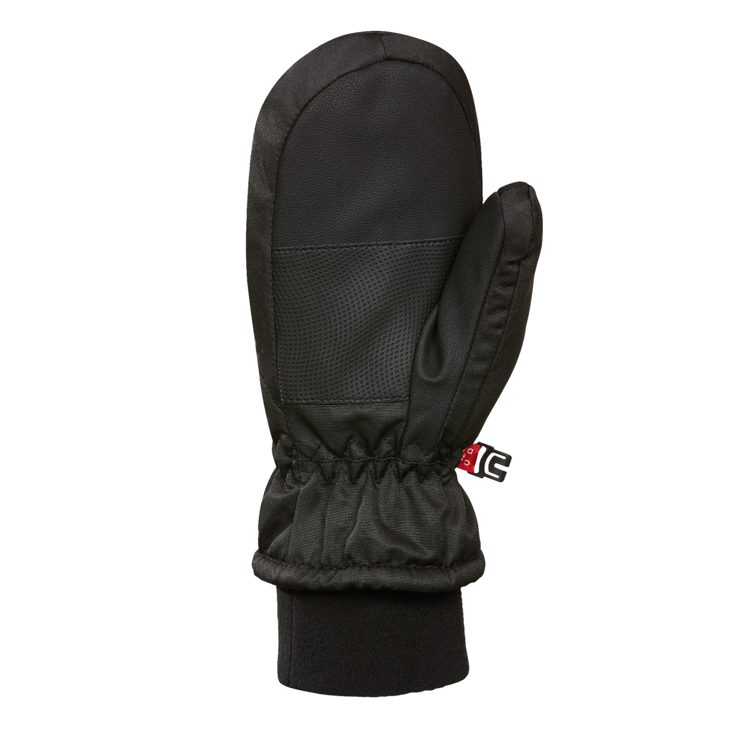 Mitaines d'hiver - Kombi The Peak noires en polyester et cuir synthétique, vue de dos avec élastique poignet, taille adulte